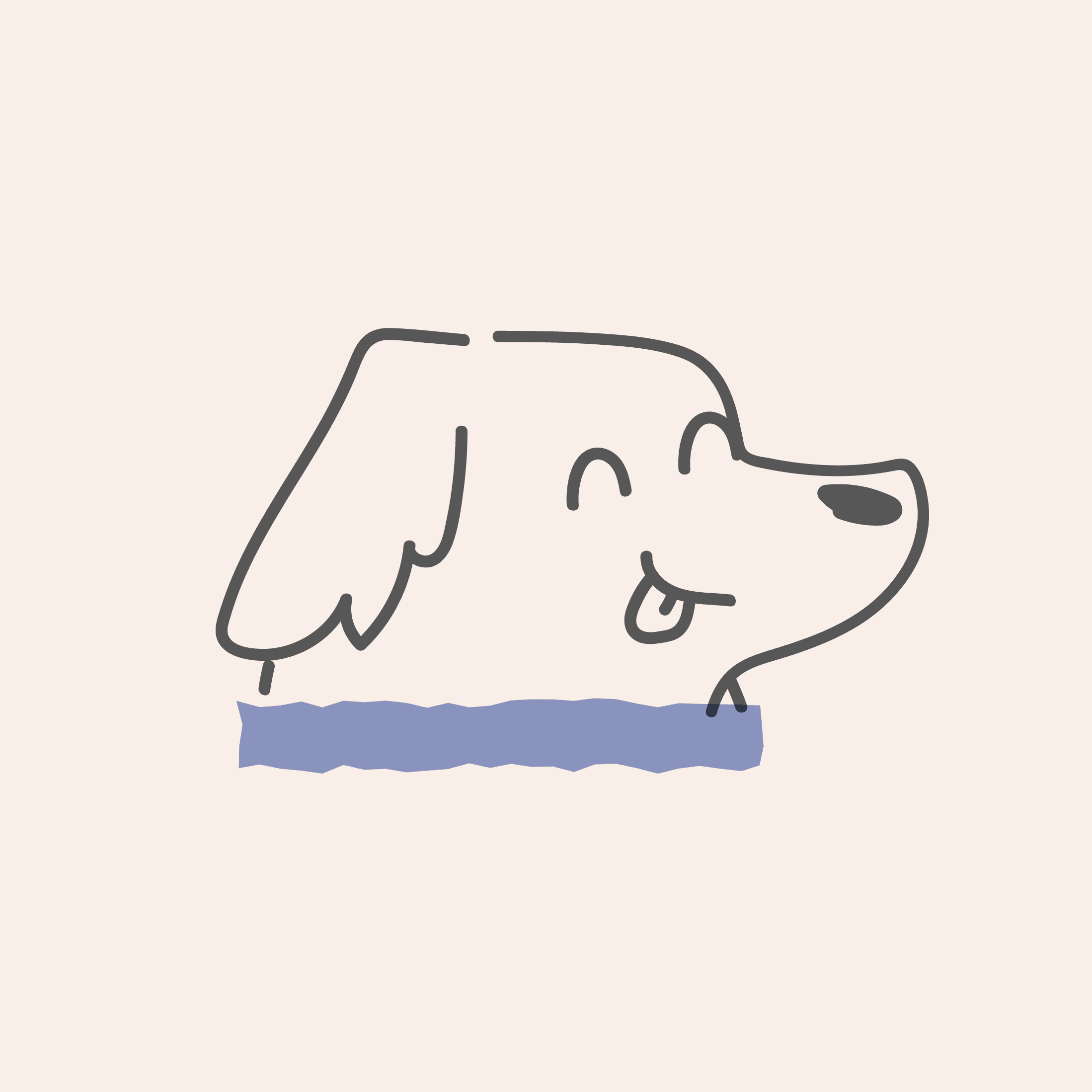 Perro feliz con la lengua afuera — la página está en construcción